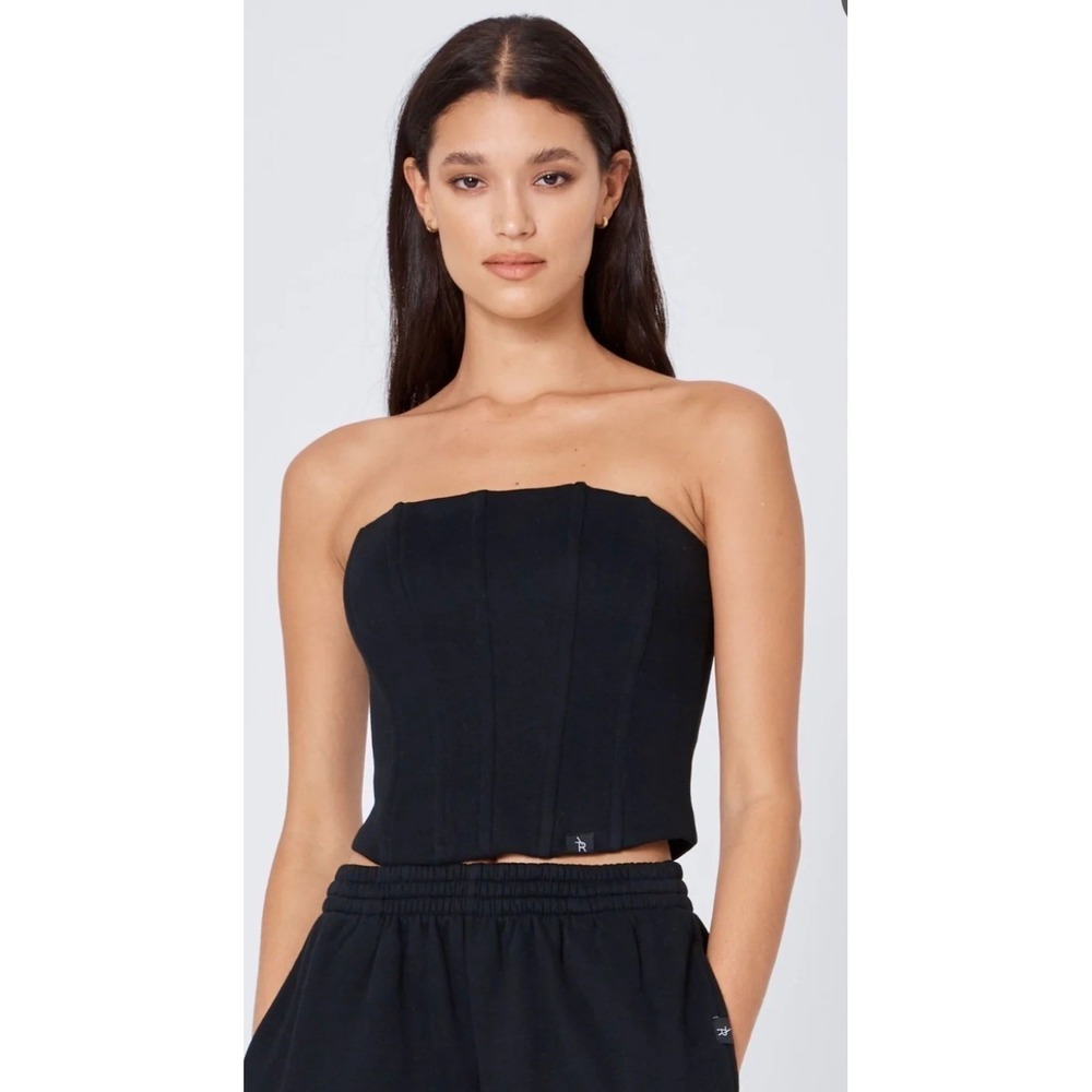 ATOIR Rozalia The Corset Strapless Ribbed Corset Top Black Size 8 Womens